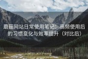 蘑菇网站日常使用笔记：高频使用后的习惯变化与效率提升（对比后）