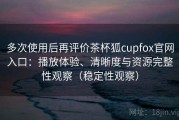 多次使用后再评价茶杯狐cupfox官网入口：播放体验、清晰度与资源完整性观察（稳定性观察）