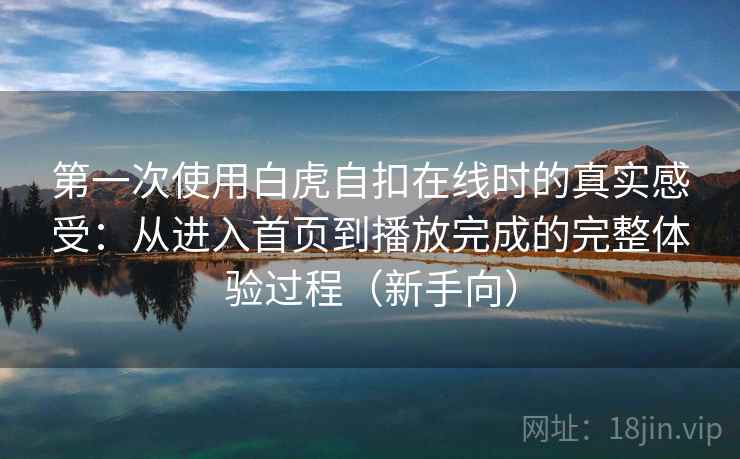 第一次使用白虎自扣在线时的真实感受:从进入首页到播放完成的完整体验过程(新手向) 第一次使用白虎自扣在线时的真实感受:从进入首页到播放完成的完整体验过程(新手向)