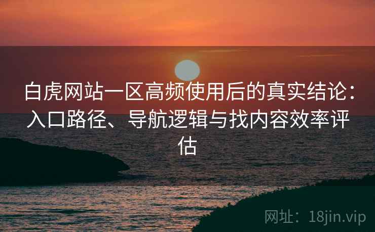 白虎网站一区高频使用后的真实结论:入口路径、导航逻辑与找内容效率评估 白虎网站一区高频使用后的真实结论:入口路径、导航逻辑与找内容效率评估
